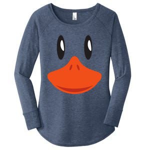 Cute Duck Face Awesome Halloween Costume Gift Women's Perfect Tri Tunic Long Sleeve Shirt