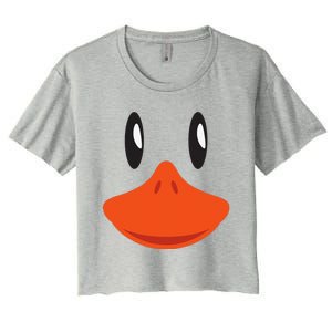 Cute Duck Face Awesome Halloween Costume Gift Women's Crop Top Tee