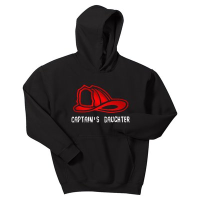 Captains Daughter Firefighter Gift Fire Company Kids Hoodie