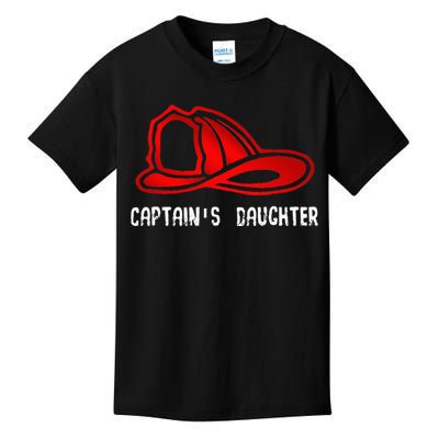 Captains Daughter Firefighter Gift Fire Company Kids T-Shirt