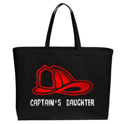 Captains Daughter Firefighter Gift Fire Company Cotton Canvas Jumbo Tote