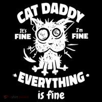 Cat Daddy Funny Black Cat Father's Day It's Fine I'm Fine Backpack