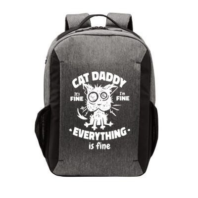 Cat Daddy Funny Black Cat Father's Day It's Fine I'm Fine Vector Backpack