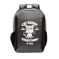 Cat Daddy Funny Black Cat Father's Day It's Fine I'm Fine Vector Backpack