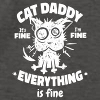Cat Daddy Funny Black Cat Father's Day It's Fine I'm Fine Vector Backpack