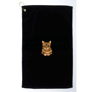 Cat Dad Funny Cat Person Humor Gift Platinum Collection Golf Towel