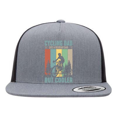 Cycling Dad Father's Day Funny Vintage Flat Bill Trucker Hat