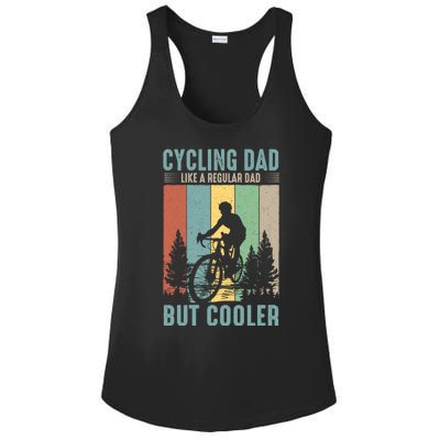 Cycling Dad Father's Day Funny Vintage Ladies PosiCharge Competitor Racerback Tank