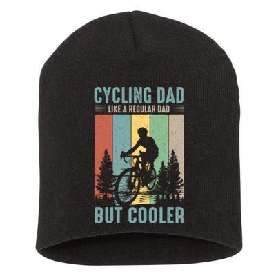 Cycling Dad Father's Day Funny Vintage Short Acrylic Beanie