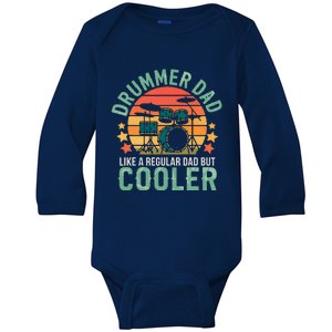 Cool Drummer For Drumming Drum Set Drummer Baby Long Sleeve Bodysuit