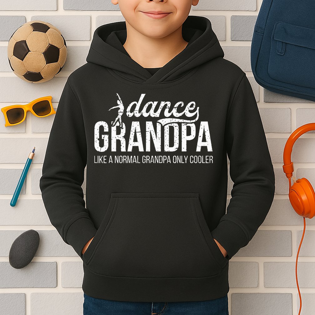 Cool Dance Grandpa Of A Dancer Grandfather Dancing Grandpa Kids Hoodie