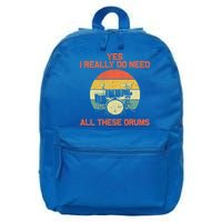 Cool Drumming Gifts Drummer Accessories & Stuff 16 in Basic Backpack
