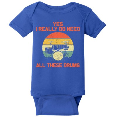 Cool Drumming Gifts Drummer Accessories & Stuff Baby Bodysuit