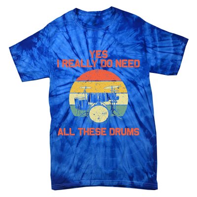 Cool Drumming Gifts Drummer Accessories & Stuff Tie-Dye T-Shirt