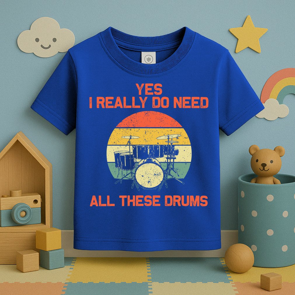 Cool Drumming Gifts Drummer Accessories & Stuff Toddler T-Shirt