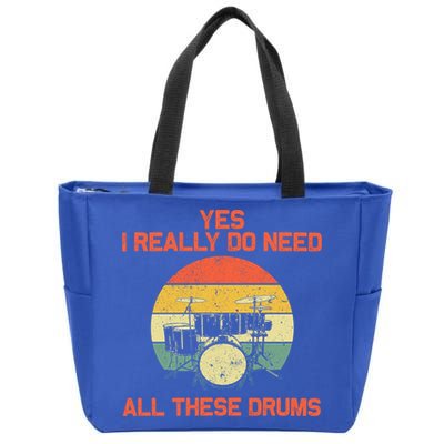 Cool Drumming Gifts Drummer Accessories & Stuff Zip Tote Bag