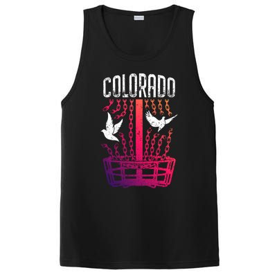 Colorado Disc Golf Player Breaking Chains Birdie Gift PosiCharge Competitor Tank