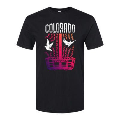 Colorado Disc Golf Player Breaking Chains Birdie Gift Softstyle® CVC T-Shirt