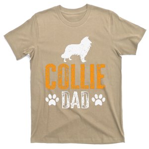 Collie Dad Gift Dog Daddy Collie Father Day Gift T-Shirt