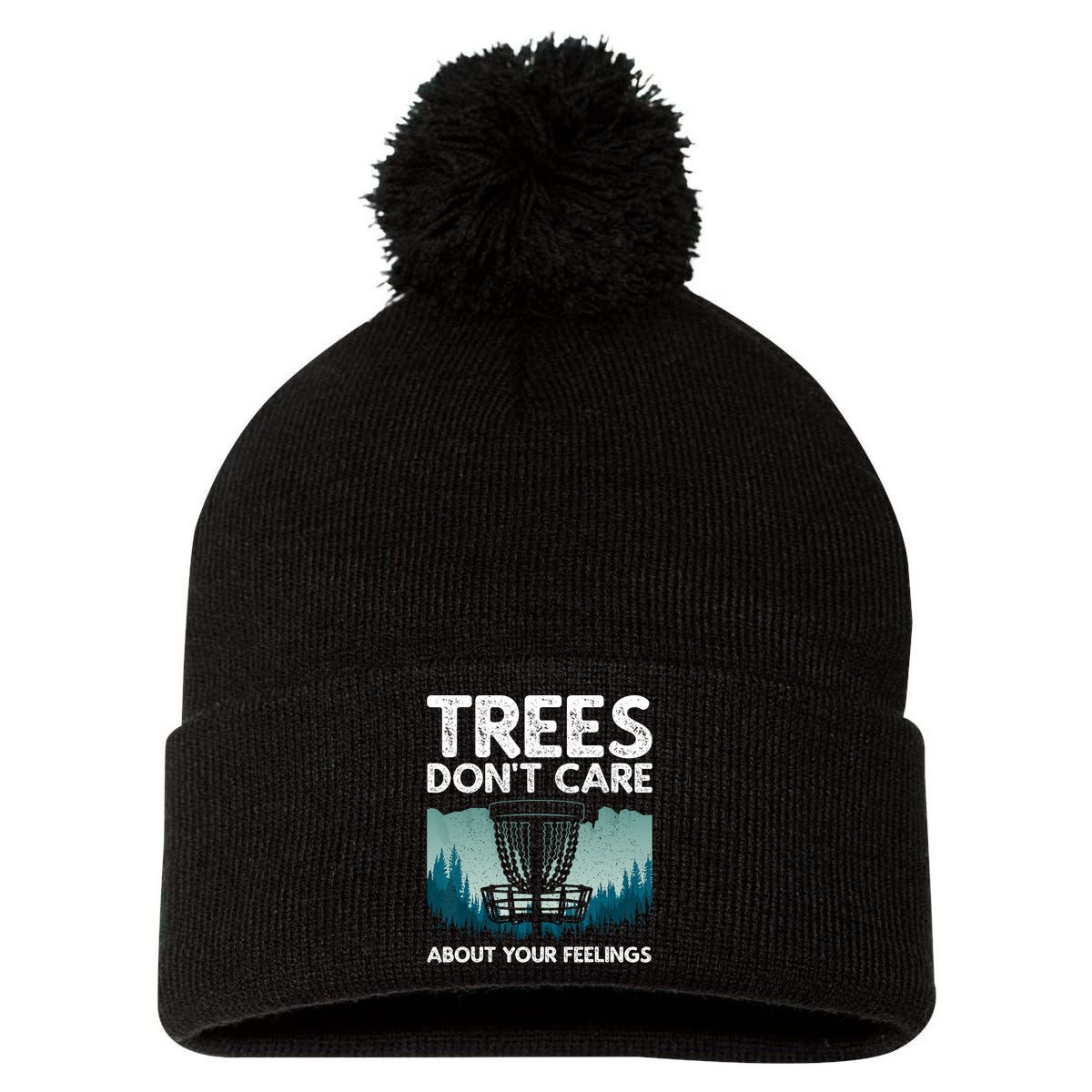 Cute Disc Golf For Men Women Disc Golf Player Pom Pom 12in Knit Beanie