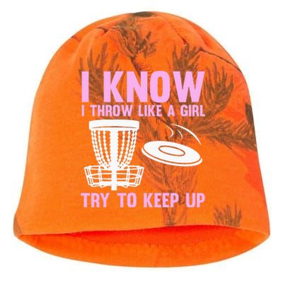 Cool Disc Golf Design For Disc Golf Player Kati - Camo Knit Beanie