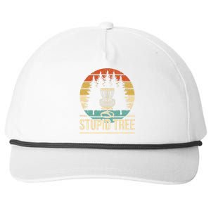 Cool Disc Golf Player Quote I Stupid Tree Snapback Five-Panel Rope Hat