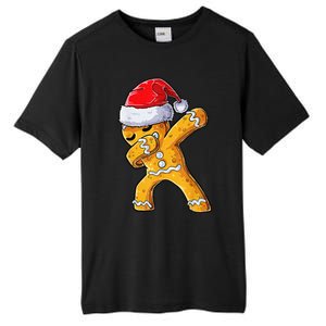 Christmas Dabbing Gingerbread Cookie Santa Hat Cute Xmas Tall Fusion ChromaSoft Performance T-Shirt