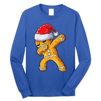 Christmas Dabbing Gingerbread Cookie Santa Hat Cute Xmas Long Sleeve Shirt