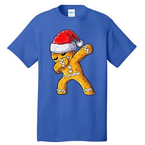 Christmas Dabbing Gingerbread Cookie Santa Hat Cute Xmas Tall T-Shirt