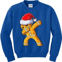 Christmas Dabbing Gingerbread Cookie Santa Hat Cute Xmas Kids Sweatshirt