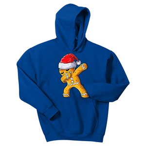 Christmas Dabbing Gingerbread Cookie Santa Hat Cute Xmas Kids Hoodie