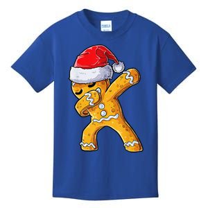 Christmas Dabbing Gingerbread Cookie Santa Hat Cute Xmas Kids T-Shirt