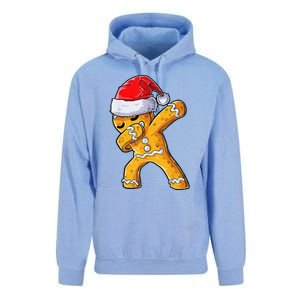 Christmas Dabbing Gingerbread Cookie Santa Hat Cute Xmas Unisex Surf Hoodie