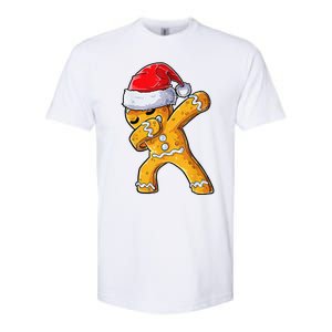 Christmas Dabbing Gingerbread Cookie Santa Hat Cute Xmas Softstyle CVC T-Shirt