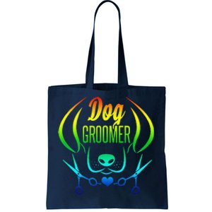 Cute Dog Groomer Rainbow Women Dog Grooming Tote Bag