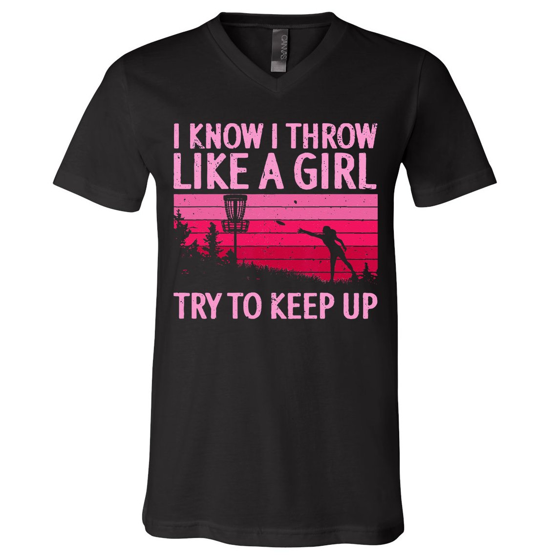 Cool Disc Golf Design For  Disc Golf Player V-Neck T-Shirt