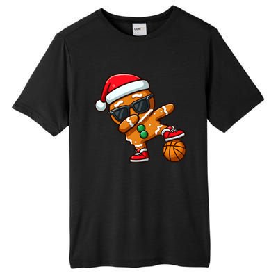 Cool Dabbing Gingerbread Santa Basketball Xmas Cookie Pajama Cool Gift Tall Fusion ChromaSoft Performance T-Shirt