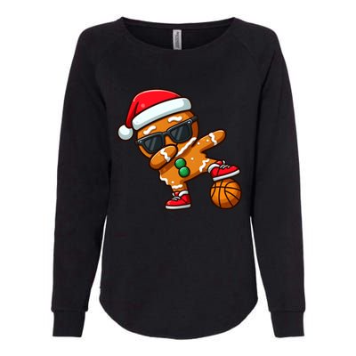 Cool Dabbing Gingerbread Santa Basketball Xmas Cookie Pajama Cool Gift Womens California Wash Sweatshirt