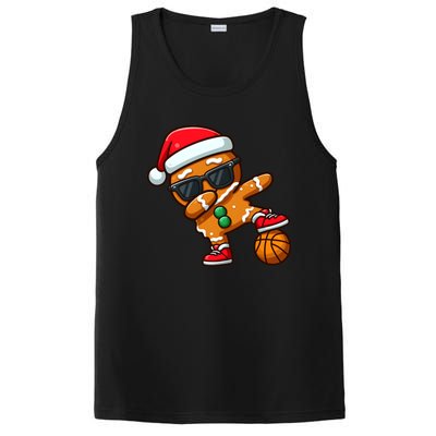 Cool Dabbing Gingerbread Santa Basketball Xmas Cookie Pajama Cool Gift PosiCharge Competitor Tank