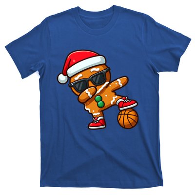 Cool Dabbing Gingerbread Santa Basketball Xmas Cookie Pajama Cool Gift T-Shirt