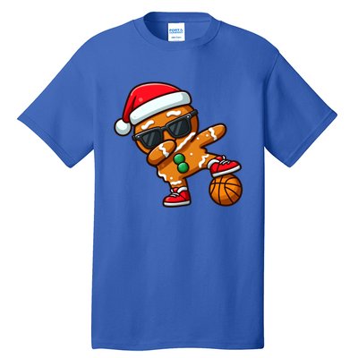 Cool Dabbing Gingerbread Santa Basketball Xmas Cookie Pajama Cool Gift Tall T-Shirt