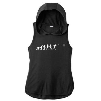 Cool Disc Golf Design Disc Golf Player Ladies PosiCharge Tri-Blend Wicking Draft Hoodie Tank