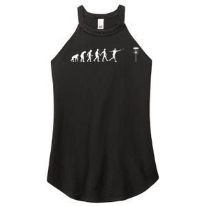 Cool Disc Golf Design Disc Golf Player Women's Perfect Tri Rocker Tank