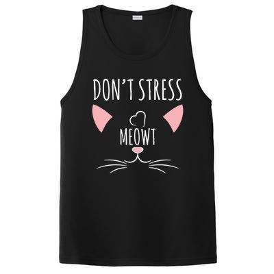 Cat Design Gift Funny Pun Dont Stress Meowt! Gift PosiCharge Competitor Tank