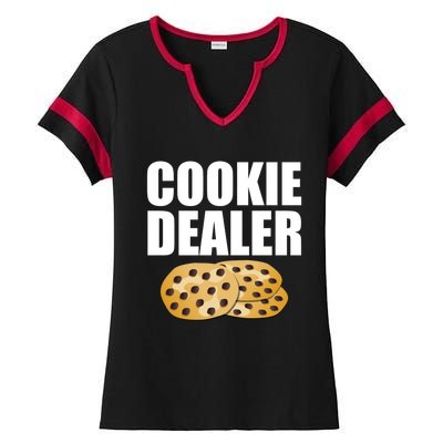 Cookie Dealer Gift Food Lover Chocolate Chip Baker Gift Ladies Halftime Notch Neck Tee