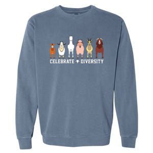 Celebrate Diversity Goats Funny Pet Goat Animal Lovers Gift Garment-Dyed Sweatshirt