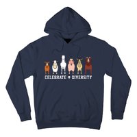 Celebrate Diversity Goats Funny Pet Goat Animal Lovers Gift Hoodie