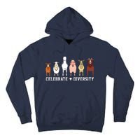 Celebrate Diversity Goats Funny Pet Goat Animal Lovers Gift Tall Hoodie