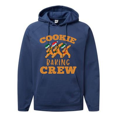 Christmas Dabbing Gingerbread Cookie Baking Crew Funny Xmas Gift Performance Fleece Hoodie