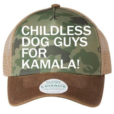 Childless Dog Guys For Kamala 2024 Vote Harris For President Legacy Tie Dye Trucker Hat